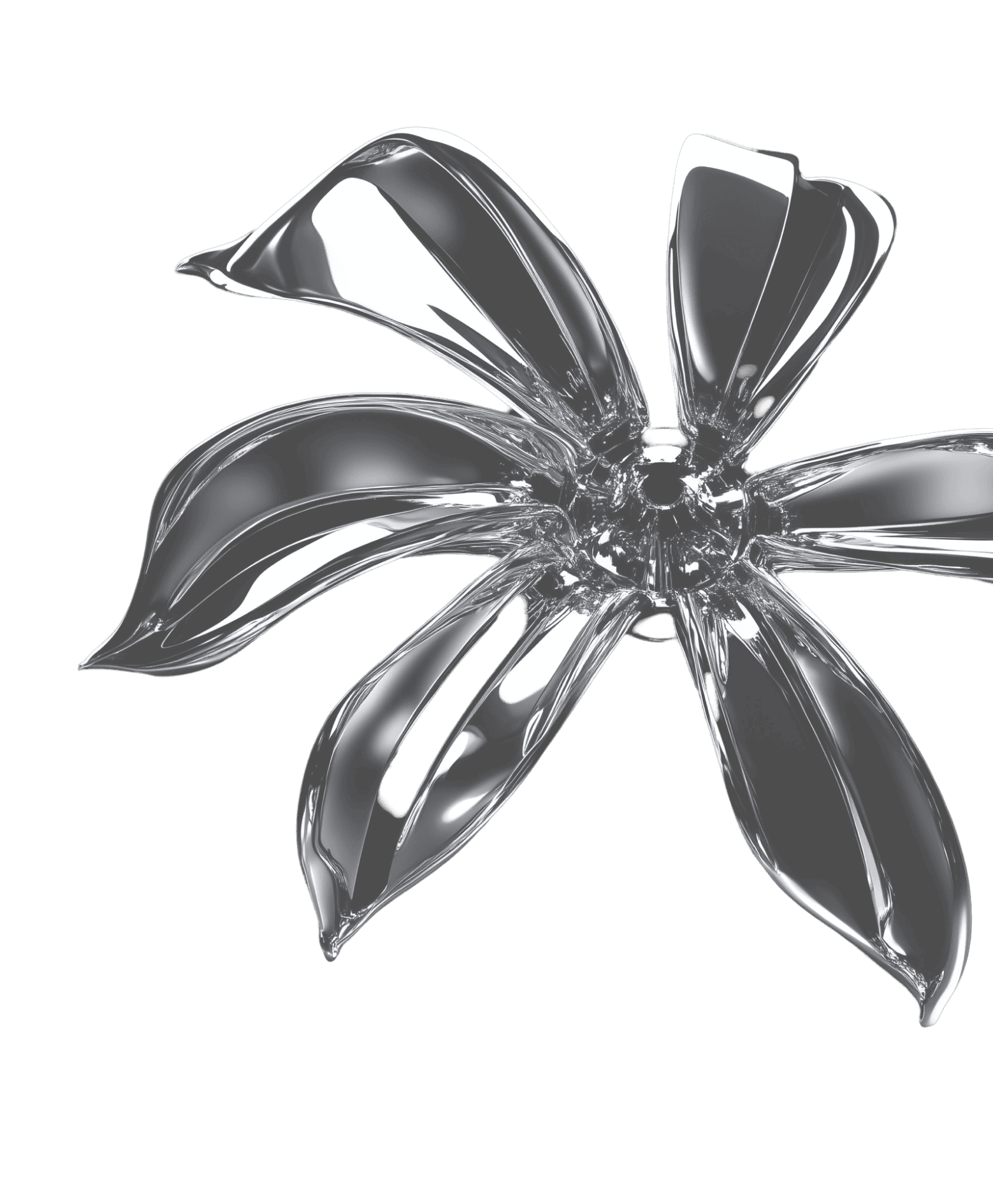 Abstract 3D glass flower